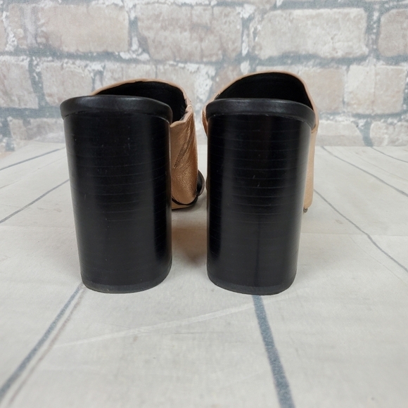 Dolce Vita Rocko Metallic Leather Mule Slides Rose  Gold Pewter Size 8.5 - Picture 12 of 16